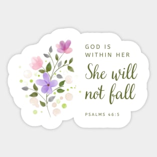 God is Within Her - Christian Apparel Sticker